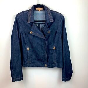 Ellen Tracy Denim Moto Jacket NWOT